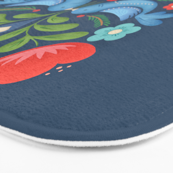Peace On Earth Doves - Blue Bath Mat Gallery Image 3