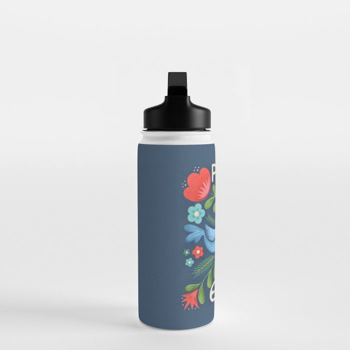 Peace On Earth Doves - Blue Water Bottle Gallery Image 3