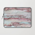 Marbled Stripes Luxury Rose Gold And Mint Glamour Laptop Sleeve Gallery Image 1