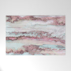 Marbled Stripes Luxury Rose Gold And Mint Glamour Welcome Mat Gallery Image 1