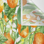 Festive, Oranges, Floral Prints, Orange and Green, Watercolor Wall Tapestry Gallery Image 3