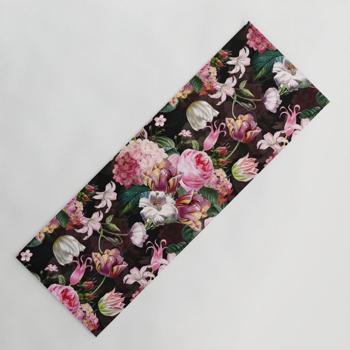 Vintage & Shabby Chic - Midnight Rose Garden Yoga Mat Gallery Image 1