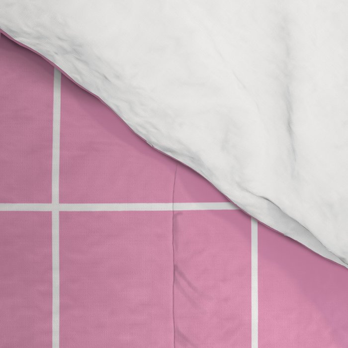 Hand Drawn Grid Hot Pink Comforter Gallery Image 4