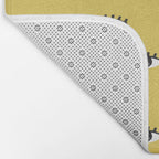 Inky Textured Eye Pattern - Olive Oil Bath Mat Gallery Image 2