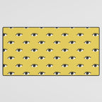 Inky Textured Eye Pattern - Olive Oil Desk Mat Gallery Image 3