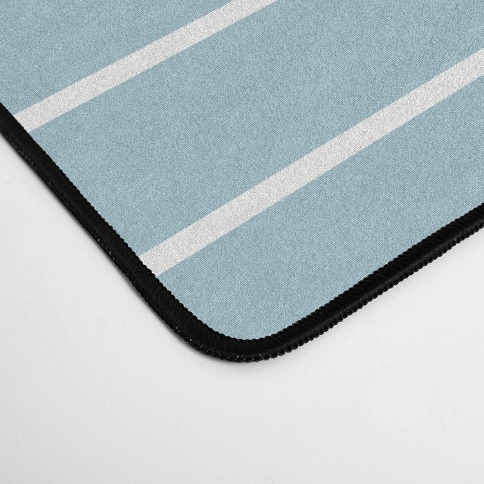 Two Tone Line Curvature XV Sky Blue Modern Arch Abstract Desk Mat Gallery Image 4