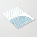 Two Tone Line Curvature XV Sky Blue Modern Arch Abstract Notebook Gallery Image 2