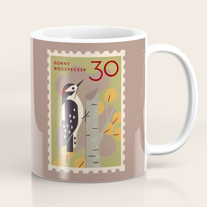 Woodpecker Postage Stamp Coffee Mug Gallery Image 1