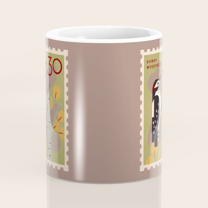 Woodpecker Postage Stamp Coffee Mug Gallery Image 4