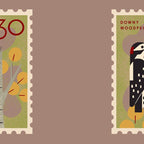 Woodpecker Postage Stamp Coffee Mug Gallery Image 2