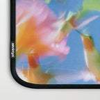 Hummingbird Bloom Blurred Hibiscus Flowers in Sky Blue Laptop Sleeve Gallery Image 3