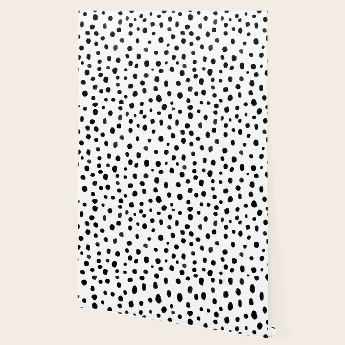Modern Polka Dot Hand Painted Pattern Wallpaper Gallery Image 2