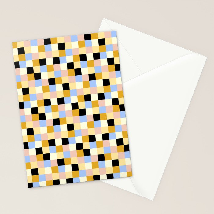 Bold Colorful Checks Pattern - Small XXXV Stationery Card Gallery Image 2