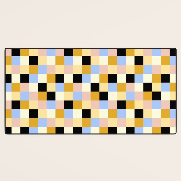 Bold Colorful Checks Pattern - Small XXXV Desk Mat Gallery Image 3