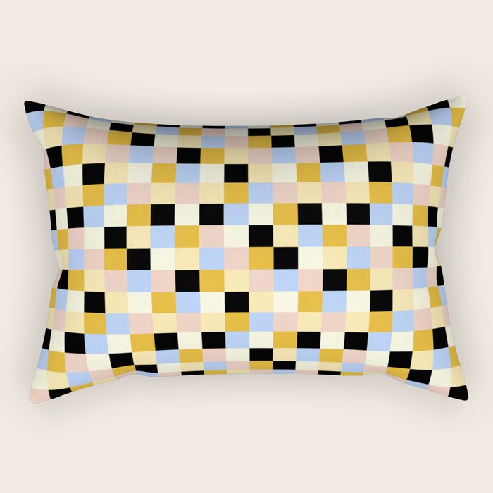 Bold Colorful Checks Pattern - Small XXXV Rectangular Pillow Gallery Image 2