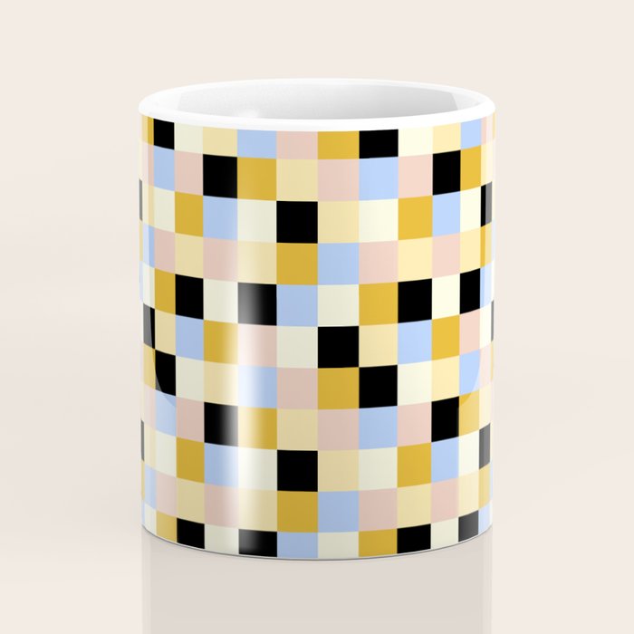 Bold Colorful Checks Pattern - Small XXXV Coffee Mug Gallery Image 4