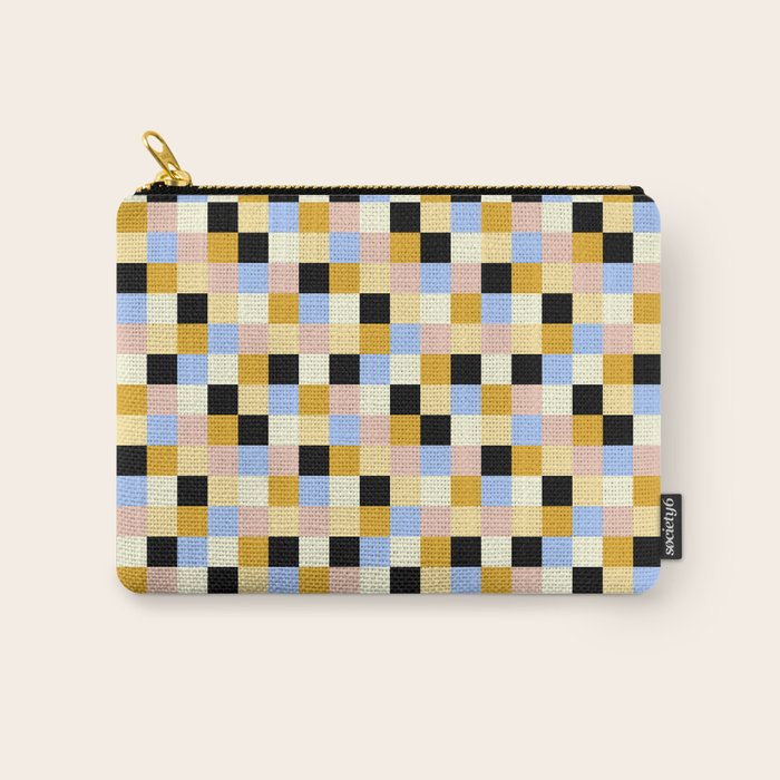 Bold Colorful Checks Pattern - Small XXXV Carry All Pouch Gallery Image 1