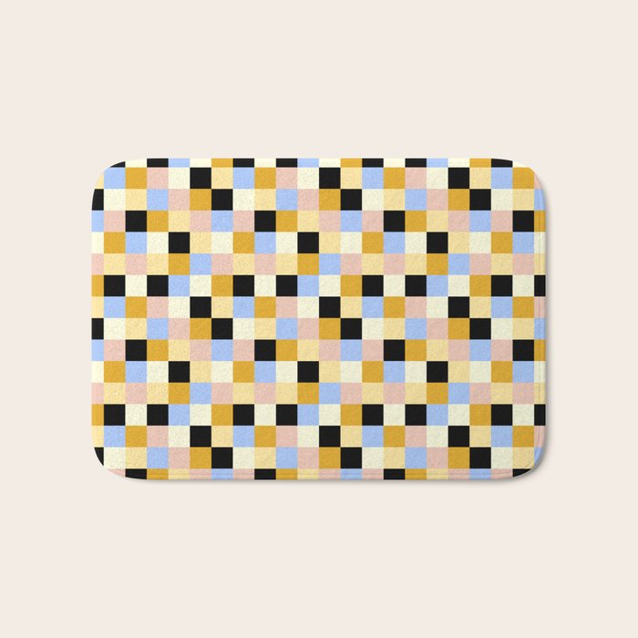 Bold Colorful Checks Pattern - Small XXXV Bath Mat Gallery Image 1