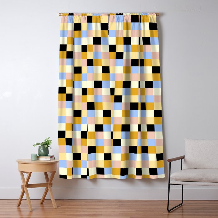 Bold Colorful Checks Pattern - Small XXXV Window Curtain Gallery Image 1