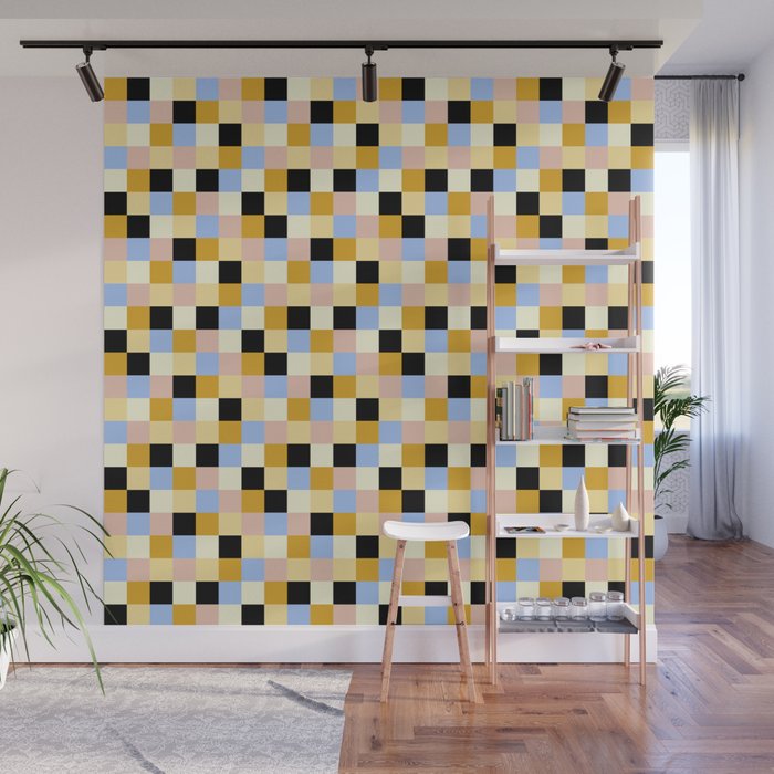 Bold Colorful Checks Pattern - Small XXXV Wall Mural Gallery Image 1