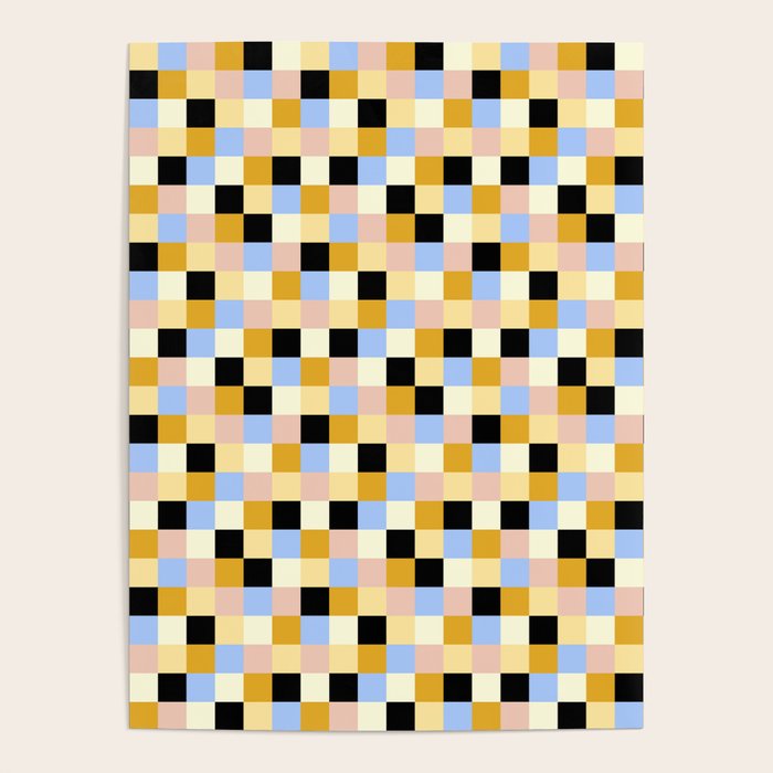 Bold Colorful Checks Pattern - Small XXXV Poster Gallery Image 4