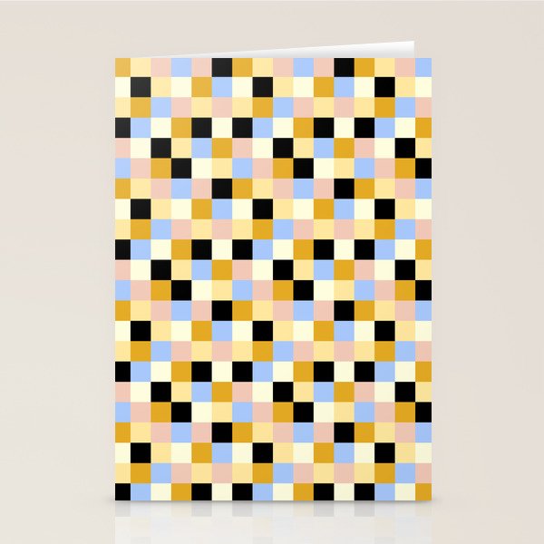 Bold Colorful Checks Pattern - Small XXXV Stationery Card Gallery Image 1
