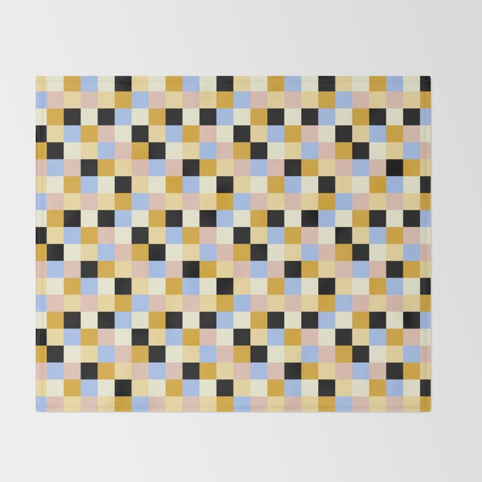 Bold Colorful Checks Pattern - Small XXXV Throw Blanket Gallery Image 2