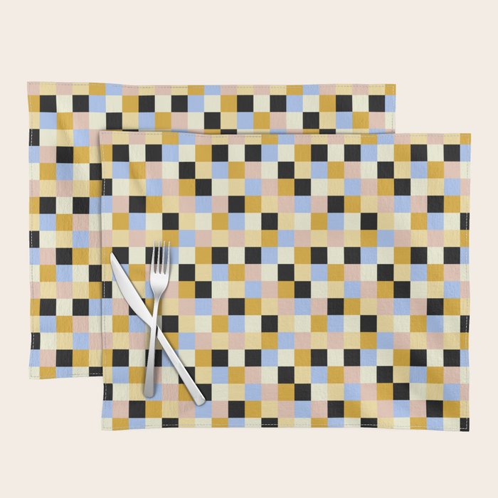 Bold Colorful Checks Pattern - Small XXXV Placemat Gallery Image 1