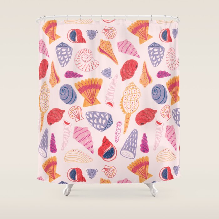 Tropical Seashells Shower Curtain Gallery Image 1
