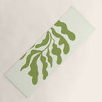 Olive green abstract  plants  Yoga Mat Gallery Image 1