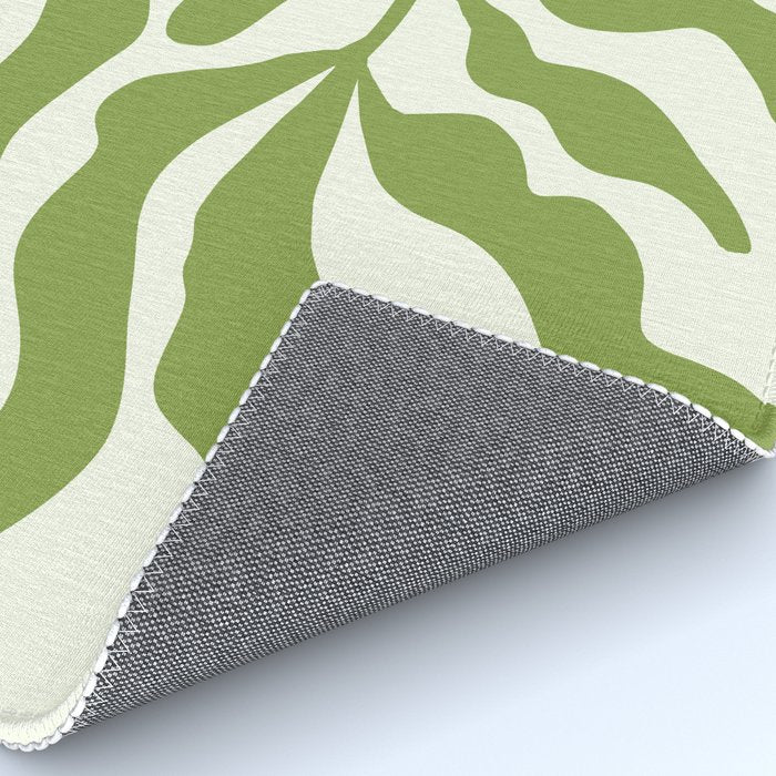 Olive green abstract  plants  Rug Gallery Image 4