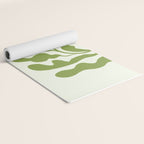 Olive green abstract  plants  Yoga Mat Gallery Image 2