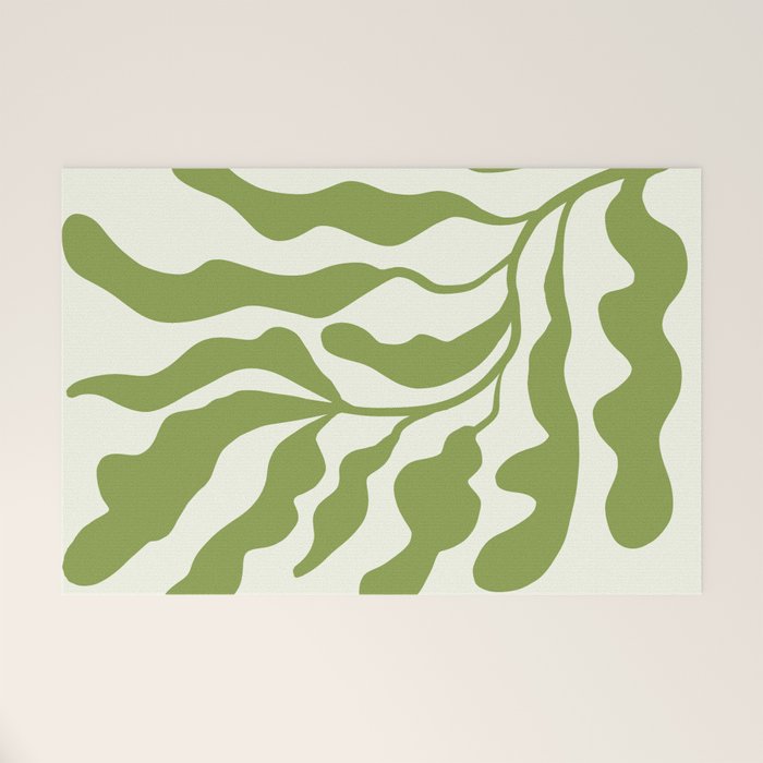 Olive green abstract  plants  Welcome Mat Gallery Image 1