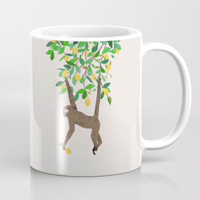Monkey on lemon tree Coffee Mug Gallery Image 1