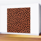 Leopard Print Rust Animal Print Brushstroke Polka Dots Dalmatian Cheetah Spots Boho Decor Minimal Wall Mural Gallery Image 2