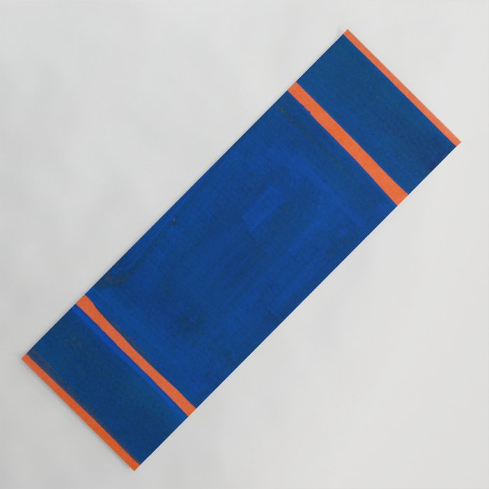 Colourful Field Orange And Blue Yoga Mat Gallery Image 1