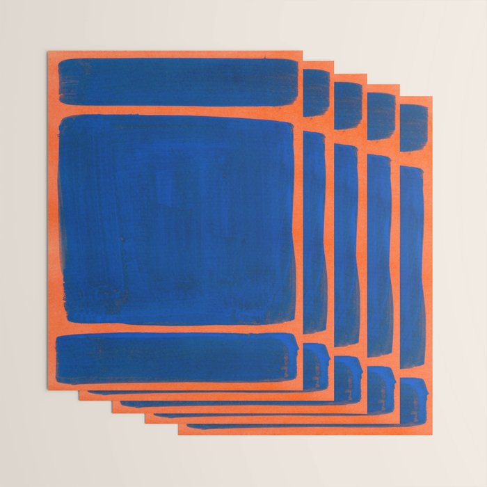 Colourful Field Orange And Blue Wrapping Paper Gallery Image 3