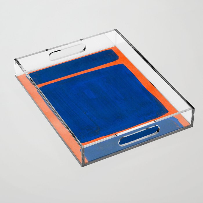 Colourful Field Orange And Blue Acrylic Tray Gallery Image 1