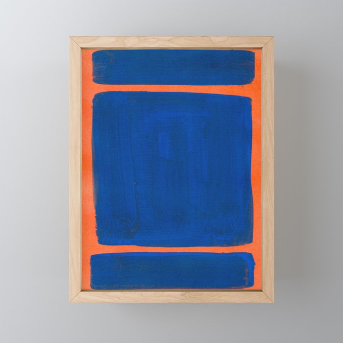 Colourful Field Orange And Blue Mini Art Print Gallery Image 1