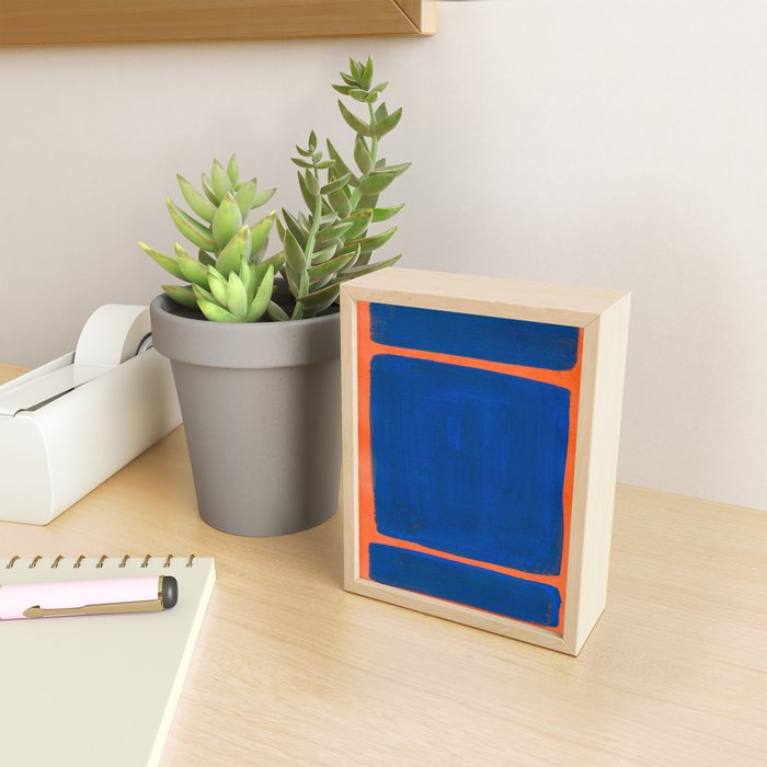 Colourful Field Orange And Blue Mini Art Print Gallery Image 2