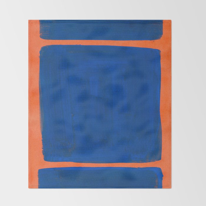Colourful Field Orange And Blue Throw Blanket Gallery Image 2