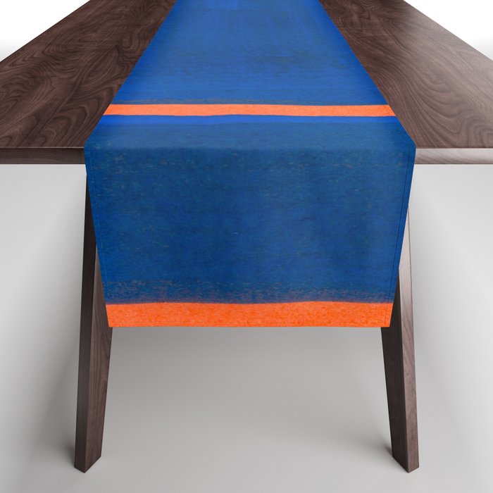 Colourful Field Orange And Blue Table Runner Gallery Image 1