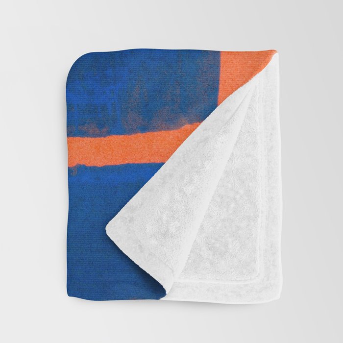 Colourful Field Orange And Blue Throw Blanket Gallery Image 3