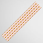 Vintage retro floral pattern, 60s, 70s style in pink and brown Table Runner Gallery Image 3