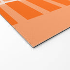Orange Geometric Block Stripes Pattern Welcome Mat Gallery Image 2