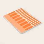 Orange Geometric Block Stripes Pattern Notebook Gallery Image 3