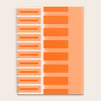 Orange Geometric Block Stripes Pattern Notebook Gallery Image 4