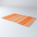 Orange Geometric Block Stripes Pattern Rug Gallery Image 3