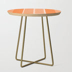 Orange Geometric Block Stripes Pattern Side Table Gallery Image 1