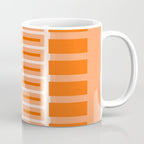 Orange Geometric Block Stripes Pattern Coffee Mug Gallery Image 1